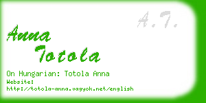 anna totola business card